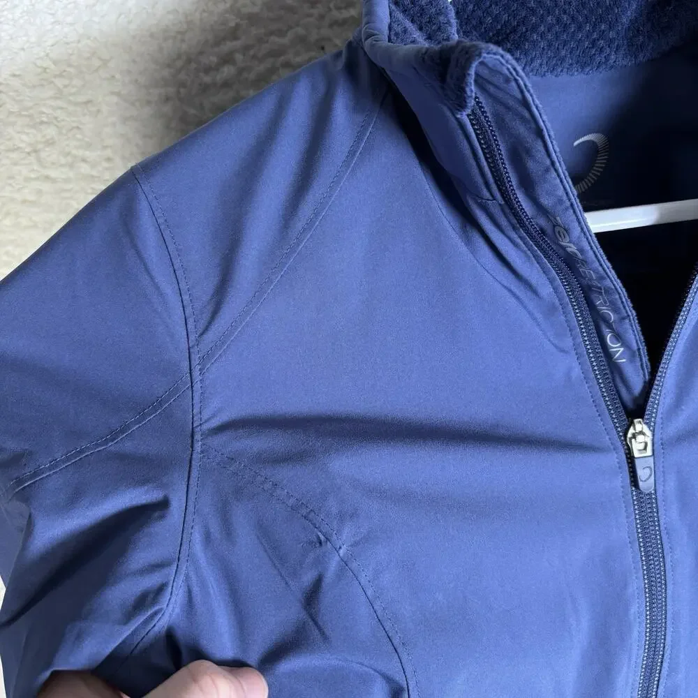 Zero Restriction Abbey Jacket Womens Small Blue Waterproof Waffle Lined Fleece